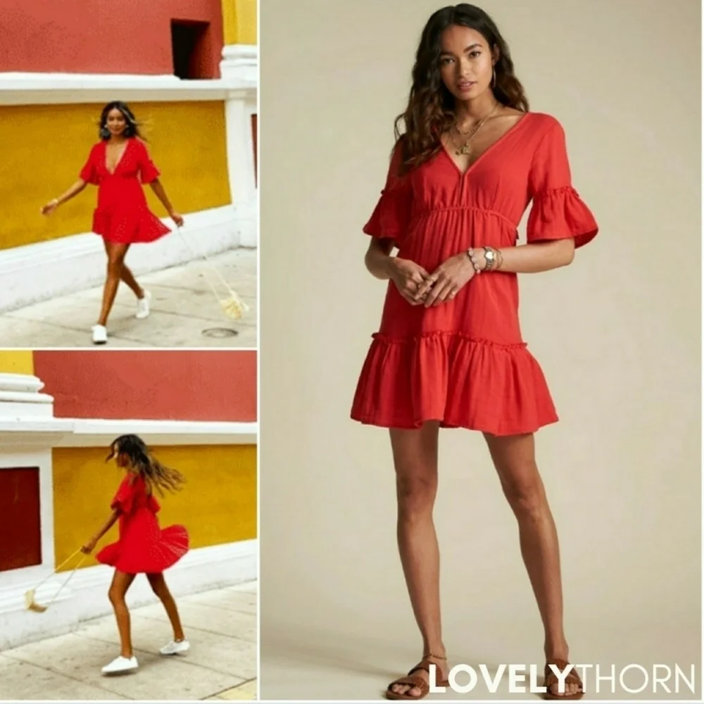 SINCERELY JULES // ltd ed billabong collab plunge boho-chic beachy mini dress